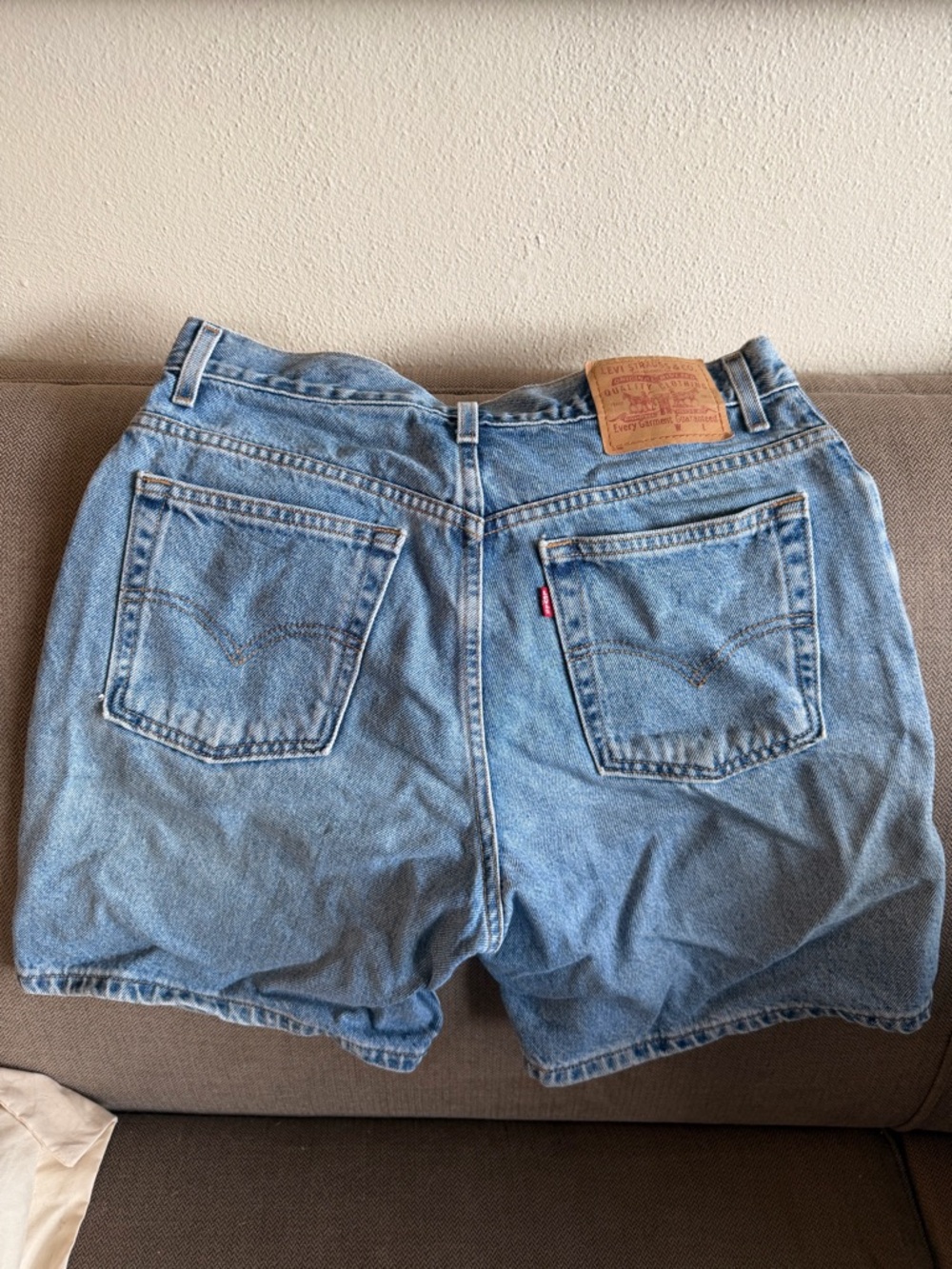 Levi's Light Blue Denim Mom Shorts